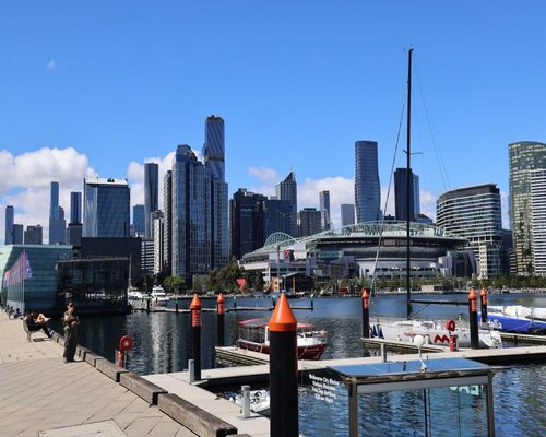 Vibrant Australian city waterfront architecture and lifestyle